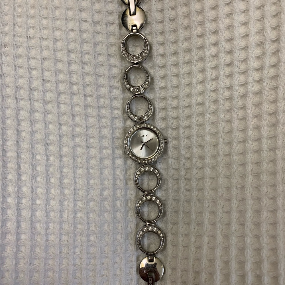 DKNY Silver Rhinestone Watch - Picture 2 of 5